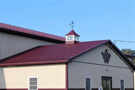 burgundy metal siding